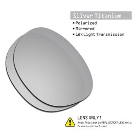 SmartVLT Women's Silver Titanium Replacement Lenses for Oakley Hold Out OO9357 Sunglass