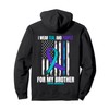 Brother Suicide Awareness Prevention American Flag Graphic Pullover Hoodie
