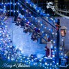 JMEXSUSS 500 LED Blue and White Christmas Lights, 8 Modes