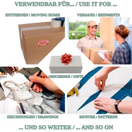 Packing Paper Moving Tableware 64 x 44 cm - 900 g - Wrapping Paper White/Tissue Paper Packaging Material/Moving Paper for Tableware/Filling Material for Packages/Tissue Paper Moving/Package Filling Material