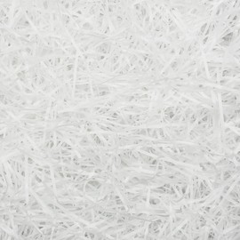 PEVOGON White Easter Grass Raffia Filler Paper Shreds for Easter Basket Gift Packaging Filling Egg Stuffer Party Supplies Decoration, 200G