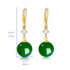 Dainty Agate Ball Dangle Earrings for Women Girls 14K Gold