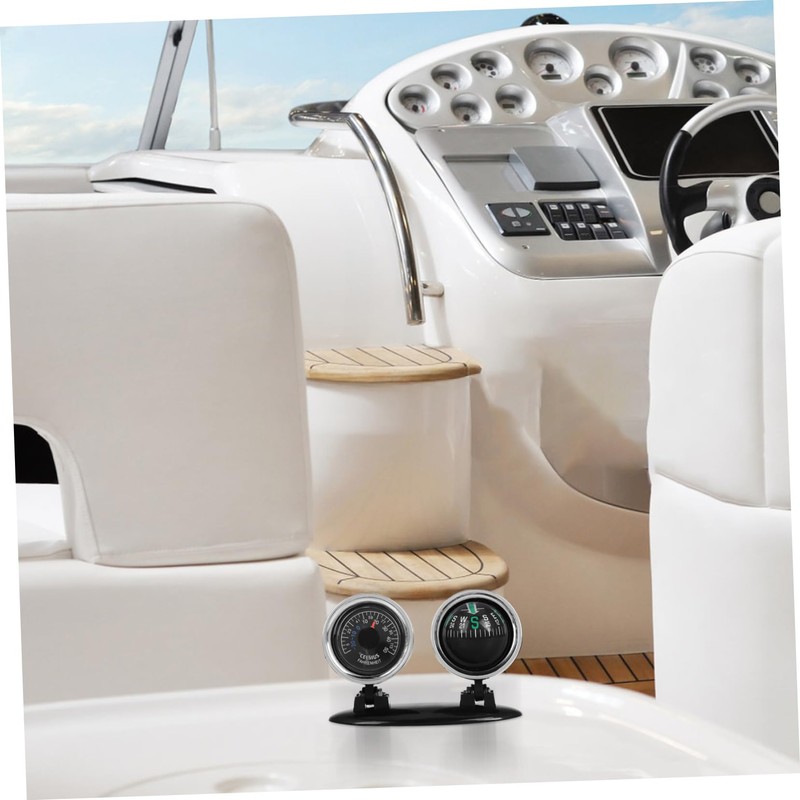 ULTECHNOVO Automotive Compass Ball Adjustable Two in Pointer for Car