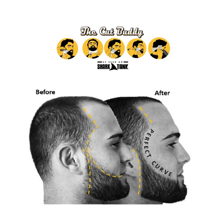 The Cut Buddy Original Shaping Tool, Clear Beard and Hairline