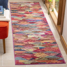 SAFAVIEH Monaco Collection MNC245D Boho Abstract Patchwork Non-Shedding Living Room Bedroom Accent Area Rug, 3' x 5', Multi