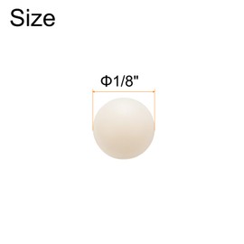 uxcell 200pcs Nylon Bearing Balls 1/8" 3.175mm Solid Plastic Balls, Precision Mini Nylon Balls