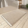 AMOAMI Upgraded Waffle Bath Mat, Super Absorbent Non Slip Bath