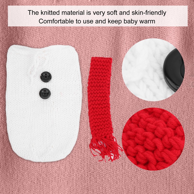 Baby Crochet Knitted Sleeping Bag Infant Cartoon Soft Wraps Photography