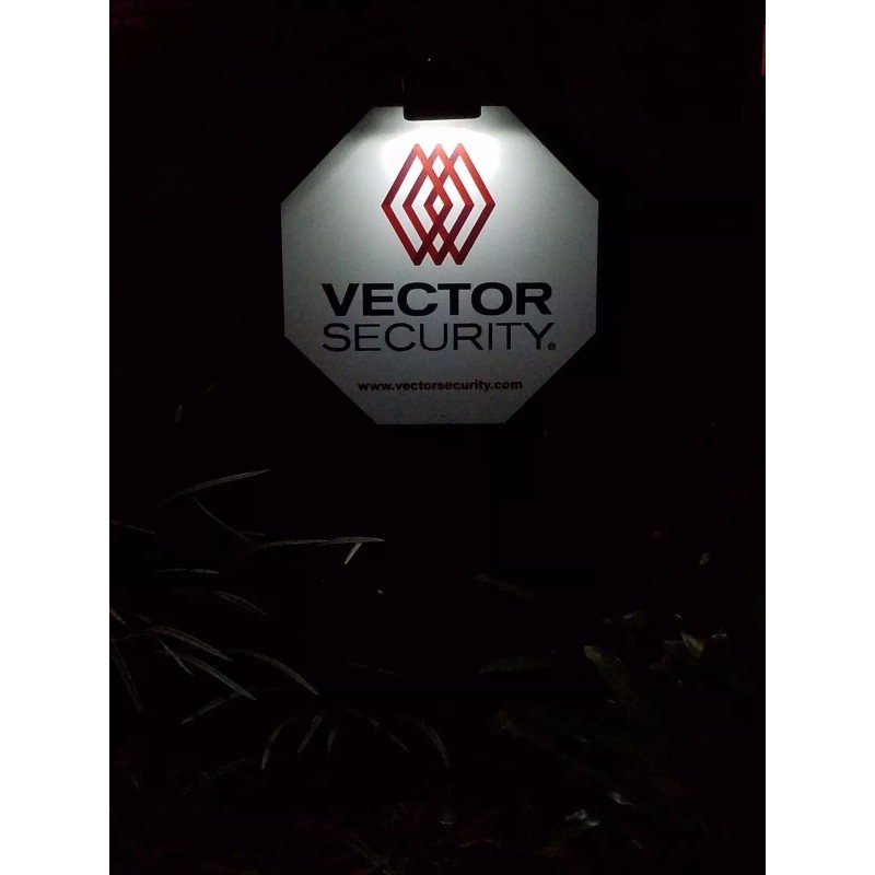 adt'l brink's vector moni VECTOR SECURITY Yard Sign + 4