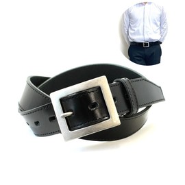 PAIDiA 35mm Casual Belt, Tochigi Leather, Genuine Leather, Made in Japan, Black