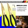 WEDO 2-Piece Brass Pliers Set - 8" Bent & 45-Degree