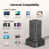 Charging Station (100W), 17-in-1 USB C Power Strip with Surge