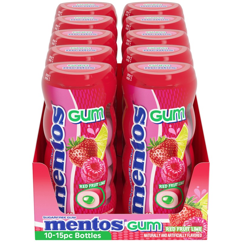 Mentos SugarFree Chewing Gum with Xylitol 15 Piece Bottle Bulk