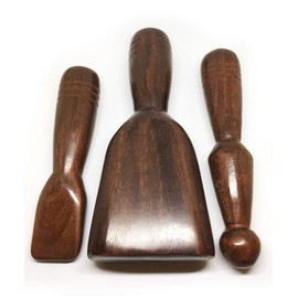 Knob Tok Sen Hammer Set Wooden Massager Tool Deep Tissue Therapy Toksen Massage Stick Trigger Point Back Muscle Foot Strike Wedge Stamp Percuss Wood Thailand