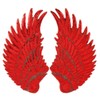 Large Angel Wings Sequin Patches Iron on Sew on Appliques Embroidered Motif for DIY Clothes (Red)