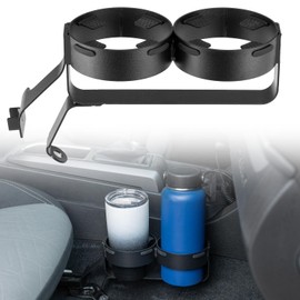 JOYTUTUS Under Seat Cup Holder Compatible with 2016-2023 Tacoma 3rd Gen Side Double Cup Holder Expander Organizer, Only for Passenger Side