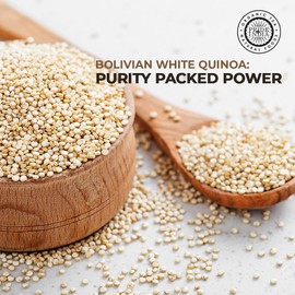 Pride Of India - Natural White Royal Quinoa - 100% Bolivian Superior Grade Protein Rich Whole Grain, 1.25 Pound Jar