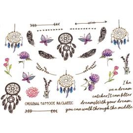 Flower Watercolor Dream Catchers Floral Delights Nail Art Decals - Stunning Nail Designs and Craft Creations | Butterflies, Arrows, Premium Quality