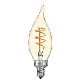 GE Lighting 36488 25W Amber CA11 (1-Pack) LED Vintage Decorative Bulb, Small Base