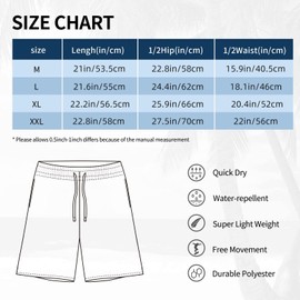 BUGKHD American Dollar Money Graphic Men's Summer Beach Shorts, Athletic Trunks White