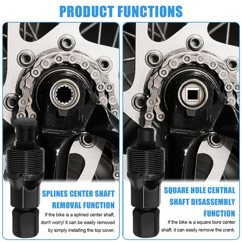 AUUTI 2 Items Bike Crank Puller - Crank Removal Tool