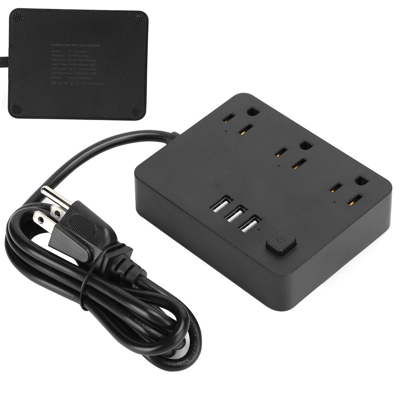 Desktop Smart Fast Charging Power Strip with 3 Outlet 3