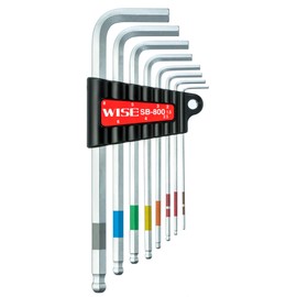 Fujiya WISE TOOLs, SB-800 Ball-Point Hex Key Wrench (SEMI-long)(Set items: 1.5, 2.0, 2.5, 3.0, 4.0, 5.0, 6.0, 8.0mm)