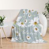YeeJu Daisy Throw Blanket 50x60 White Floral Blanket Throw Blanket