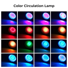 yoosuml Outdoor Solar Spotlights, Underwater Pond Lights, RGB 12 LEDs Landscape IP68 Waterproof Submersible Fountain Lights for Garden Yard Aquarium Pond Fountain, (Set of 4)