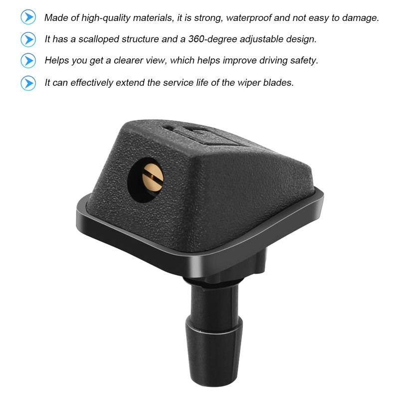 Sandfren 2PCS Car Front Windshield Washer Nozzles, 0.31" Adjustable Single