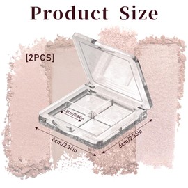 BOHUIZ 2 Pcs Empty Makeup Palette, Empty Lipstick Palette Empty Eyeshadow Palette Portable Lipstick Box Blush Eyeshadow Pan for DIY Makeup Containers