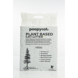 PoopyCat Flushable 100% Plant-Based Cat Litter - Biodegradable, Fast Clumping, Long Lasting, Odor Control, Easy Clean-Up. 5.5lbs.