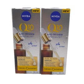 NIVEA 2X! NIVEA Q10 Anti-Wrinkle Expert Dual Action Serum ​30ml NEW