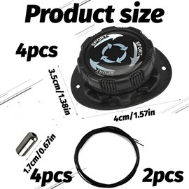 Hongoen 4 Stück Automatische Drehverschluss Schnürsenkel,Automatischer Schnürsenkel mit Metalldraht,Schnürsenkel Ohne Binden,Keine Installation erforderlich für Sportschuhe, Arbeitsschuhe