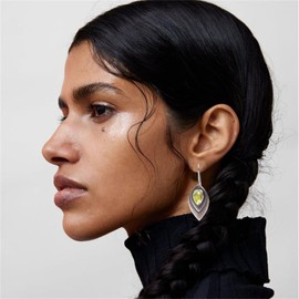 ONLYJUMP Unique Ethnic Round Dangle Drop Earrings Bohemian drop Earrings Vintage Earrings Bohemia Tribal Ethnic Drop Dangle Earrings for Women (White)