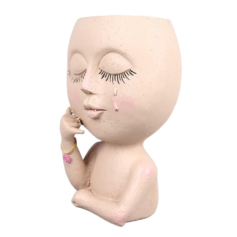Face Planter Pots Resin Home Head Planter Face Flower Pot