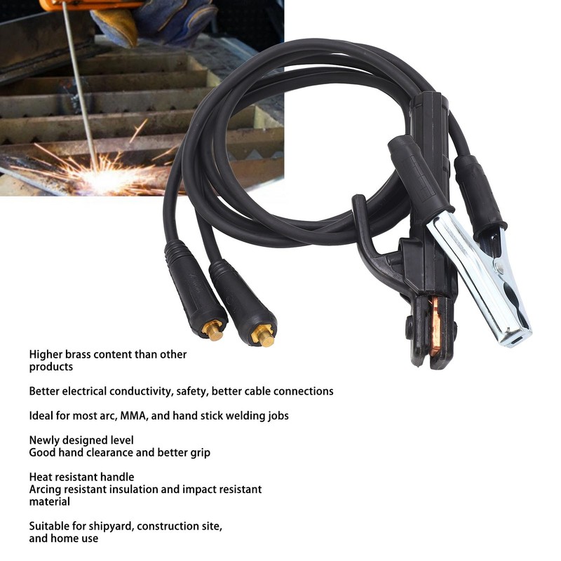 Welding Electrode Holder 200A Brass Iron Machine Ground Clamp Replacement