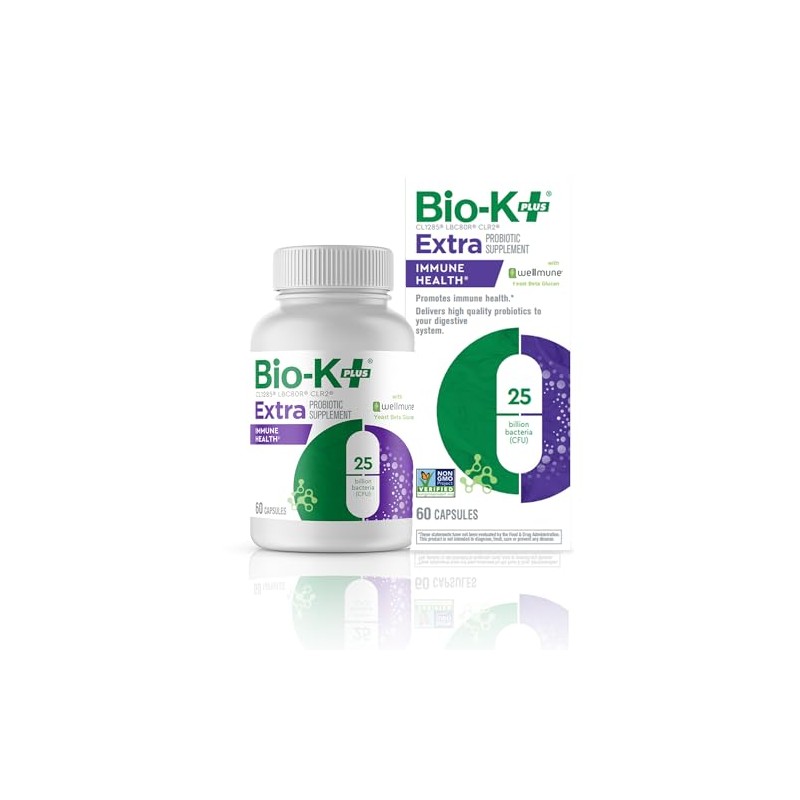 Bio-K+ Immune Health Probiotic with Wellmune, 60 Vegan Capsules