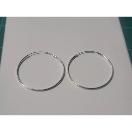 Unbranded Sterling Silver Hoop Earrings  1.2×35 Mm New Earrings Sterling Silver  925