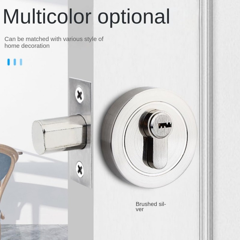 Single Cylinder Deadbolt Round Door Lock Front Door Locks Zinc