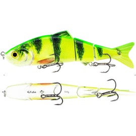 FISHN XXL Pike Bait Candy, Length: 20 cm, Weight: 83 g, Swimbait Artificial Bait / Fishing Lure / Wobbler for Fishing Predatory Fish such as Pike, Zander, Cod (Neon Green)