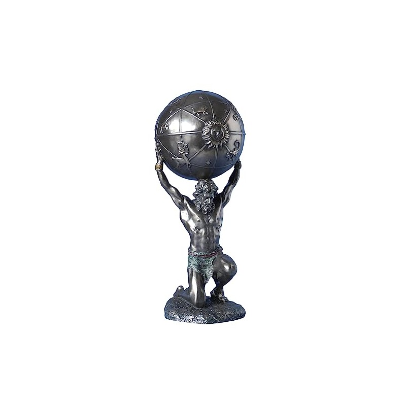 Parastone Decorative Figurine Titanium Atlas with Heavenly Sphere Bronzed Decorative