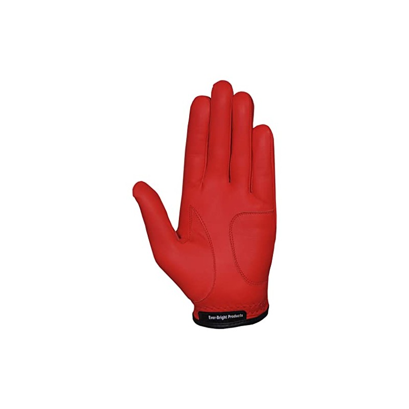 Ever-Bright Men's Golf Gloves OptiColor Premium Leather Golf Glove (Red,