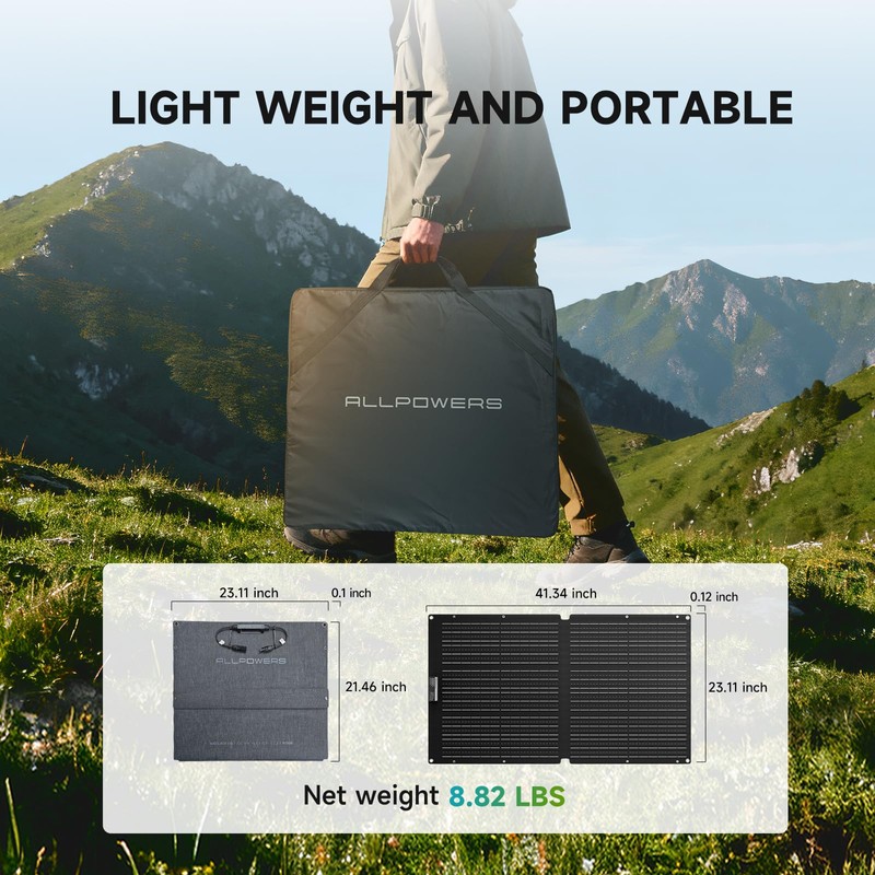 ALLPOWERS SOLAX SE100 100W Solar Panel Solar Charger