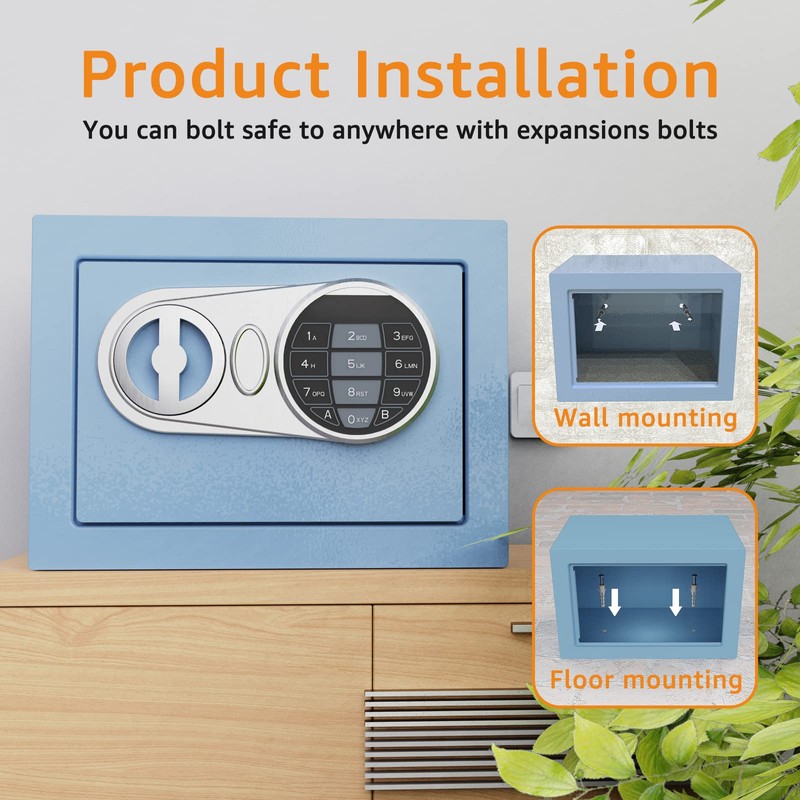 Goldenkey Small Safe Box for Money, Digital Safe Box with