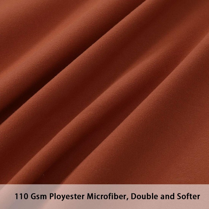 PiccoCasa Zippered Pillowcases, 100% Brushed Microfiber Polyester Pillow Case Cover,