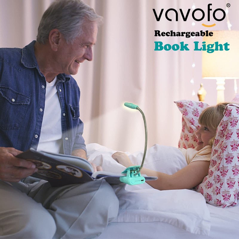 VAVOFO Clip On Book Light for Bed Kids, 7 LED