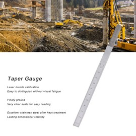 Taper Gauge Stainless Steel Feeling Gauge, 0.5-11 mm Taper Gap Gauge, Welding Wedge, Feeler Gauge, Splitting Gauge, Hole Measuring Tool with Double Marked Scale