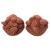 Okinawa Souvenir Shisa Figurine Mini Entrance Pair Unglazed Play Shisa