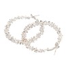 5 Pair Silver Hoop Earrings Retro Simple Lightweight Zinc Alloy